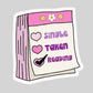 Single Taken Reading Book Reader Sticker – 3" Waterproof Bookish Sticker with Holo Overlay – Reading, Books, Reader Gift, Book Lover, Bookstore Merch