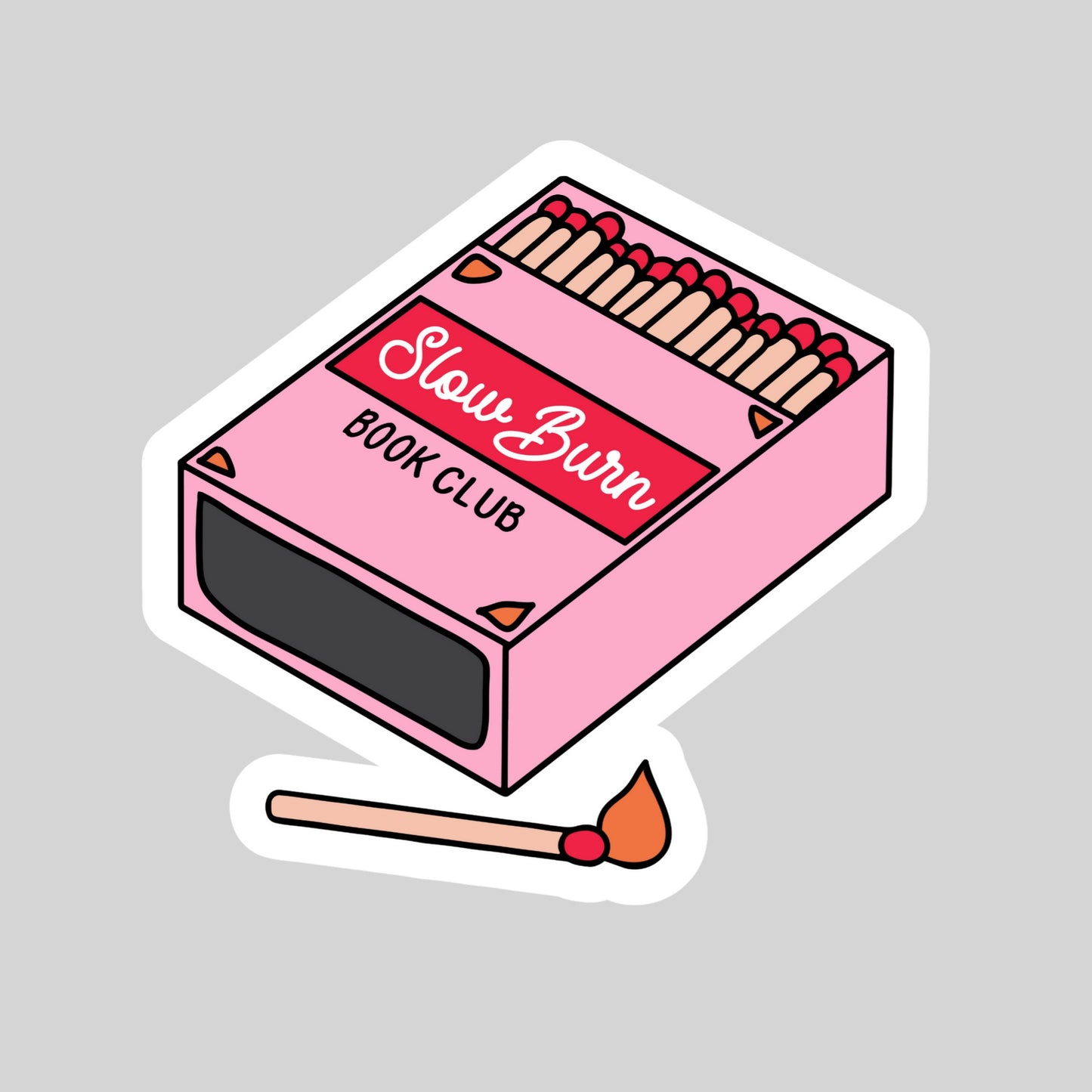 Slow Burn Book Club Book Reader Sticker – 3" Waterproof Bookish Sticker with Holo Overlay – Reading, Books, Reader Gift, Book Lover, Bookstore Merch