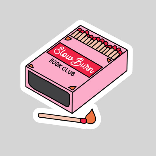 Slow Burn Book Club Book Reader Sticker – 3" Waterproof Bookish Sticker with Holo Overlay – Reading, Books, Reader Gift, Book Lover, Bookstore Merch