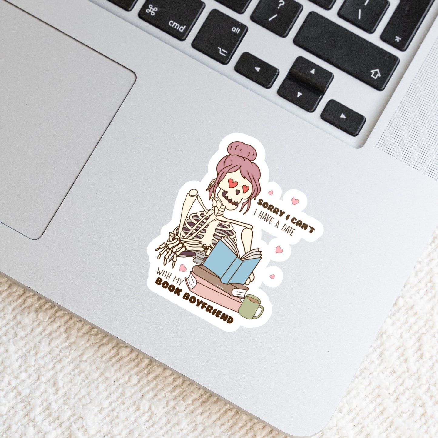 Sorry I Hate Date Book Boyfriends Book Reader Sticker – 3" Waterproof Bookish Sticker with Holo Overlay – Reading, Books, Reader Gift, Book Lover, Bookstore Merch