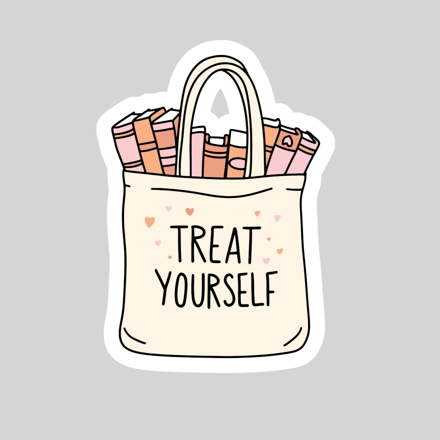 Treat Yourself Book Reader Sticker – 3" Waterproof Bookish Sticker with Holo Overlay – Reading, Books, Reader Gift, Book Lover, Bookstore Merch