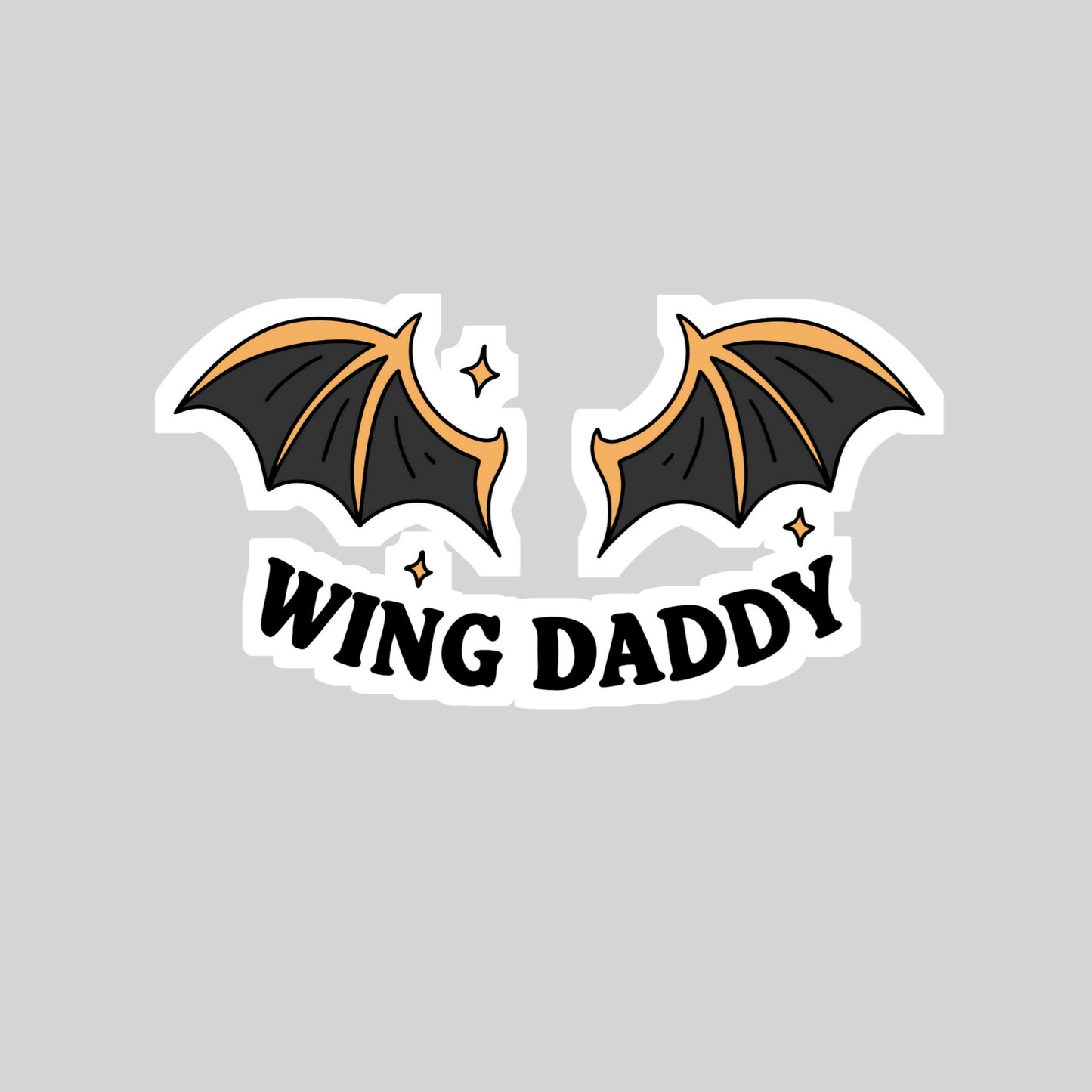 Wing Daddy ROmantasy Book Reader Sticker – 3" Waterproof Bookish Sticker with Holo Overlay – Reading, Books, Reader Gift, Book Lover, Bookstore Merch