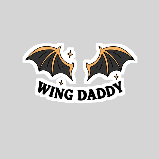 Wing Daddy ROmantasy Book Reader Sticker – 3" Waterproof Bookish Sticker with Holo Overlay – Reading, Books, Reader Gift, Book Lover, Bookstore Merch