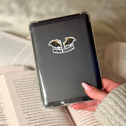 Wing Daddy ROmantasy Book Reader Sticker – 3" Waterproof Bookish Sticker with Holo Overlay – Reading, Books, Reader Gift, Book Lover, Bookstore Merch