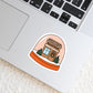 Winter Bookshop Snow Globe Book Reader Sticker – 3" Waterproof Bookish Sticker with Holo Overlay – Reading, Books, Reader Gift, Book Lover, Bookstore Merch
