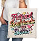 Fictional Boyfriends are Better Bookish Tote Bag – Reading Tote for Book Lovers – Book Reader Bag - Romance Reader Tote - Book Store Merchandise