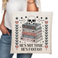 He's Not Toxic He's Fantasy Bookish Tote Bag – Reading Tote for Book Lovers – Book Reader Bag - Romance Reader Tote - Book Store Merchandise