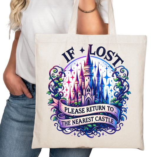 Return to Nearest Castle Bookish Tote Bag – Reading Tote for Book Lovers – Book Reader Bag - Romance Reader Tote - Book Store Merchandise