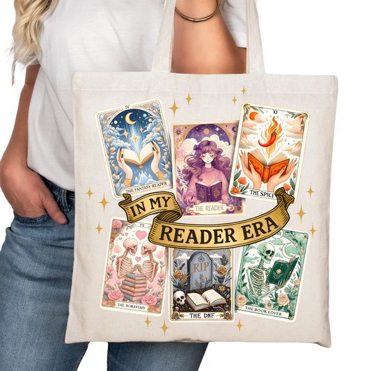 In My Reader Era Bookish Tote Bag – Reading Tote for Book Lovers – Book Reader Bag - Romance Reader Tote - Book Store Merchandise