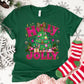 Christmas Shirt: Holly Jolly – Pink Leopard Tree Holiday Tee or Sweatshirt