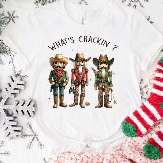 Christmas Shirt: What’s Crackin’? – Cowboy Nutcracker Holiday Tee or Sweatshirt