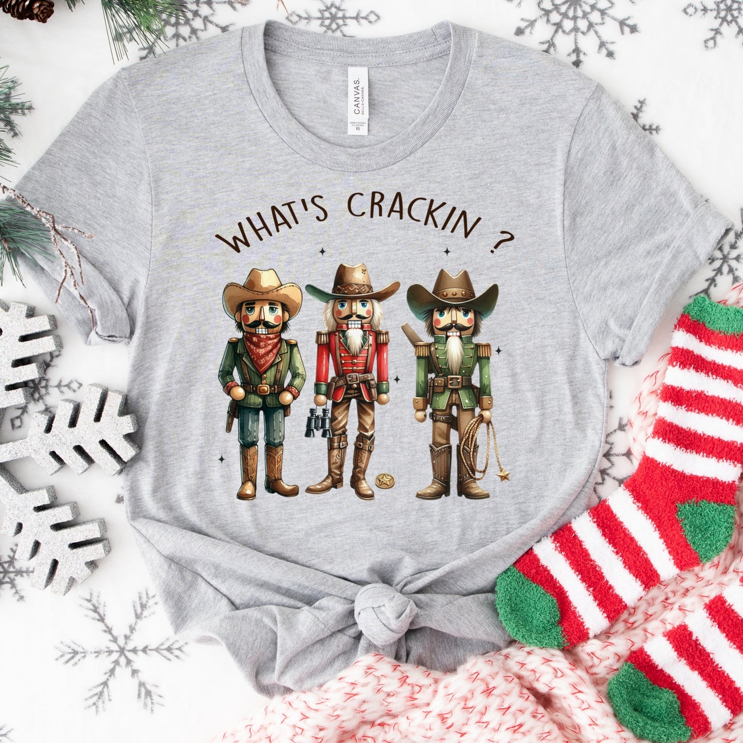 Christmas Shirt: What’s Crackin’? – Cowboy Nutcracker Holiday Tee or Sweatshirt