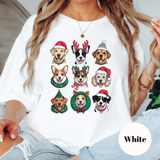 Christmas Shirt: Holiday Dogs – Festive Dog Lover Tee or Sweatshirt