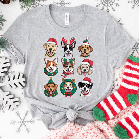 Christmas Shirt: Holiday Dogs – Festive Dog Lover Tee or Sweatshirt
