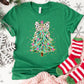 Christmas Shirt: Leopard Bow Tree – Pink and Gold Holiday Tee or Sweatshirt