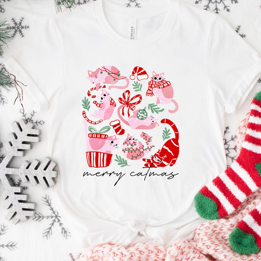 Christmas Shirt: Merry Catmas – Cute Cat Lover Tee or Sweatshirt