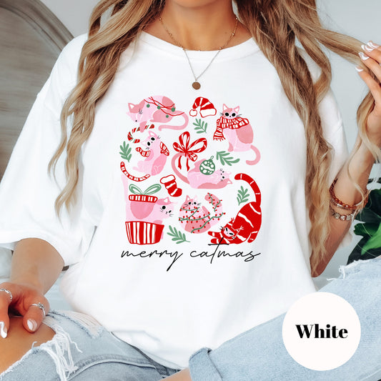 Christmas Shirt: Merry Catmas – Cute Cat Lover Tee or Sweatshirt