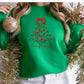 Christmas Shirt: Merry & Bright – Floral Tree Holiday Tee or Sweatshirt