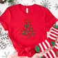 Christmas Shirt: Merry & Bright – Floral Tree Holiday Tee or Sweatshirt