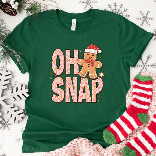 Christmas Shirt: Oh Snap – Funny Gingerbread Holiday Tee or Sweatshirt