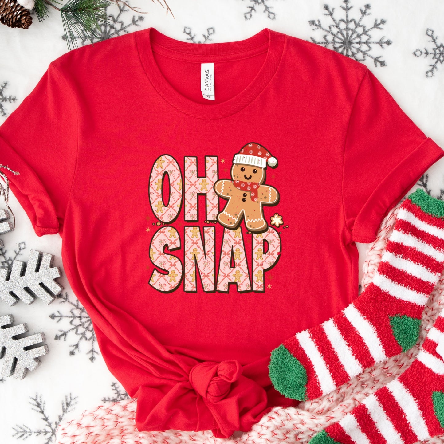 Christmas Shirt: Oh Snap – Funny Gingerbread Holiday Tee or Sweatshirt
