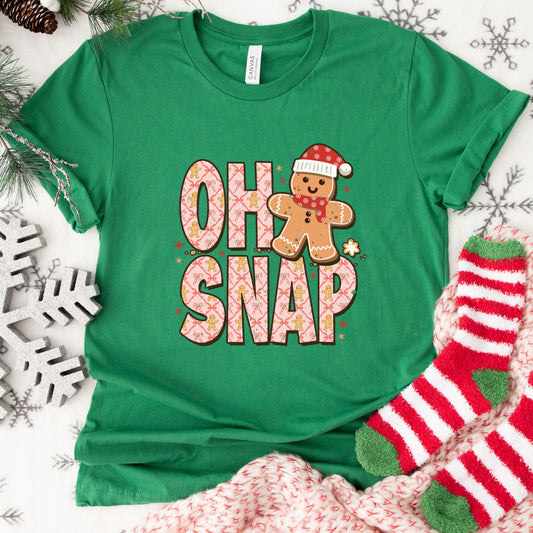 Christmas Shirt: Oh Snap – Funny Gingerbread Holiday Tee or Sweatshirt