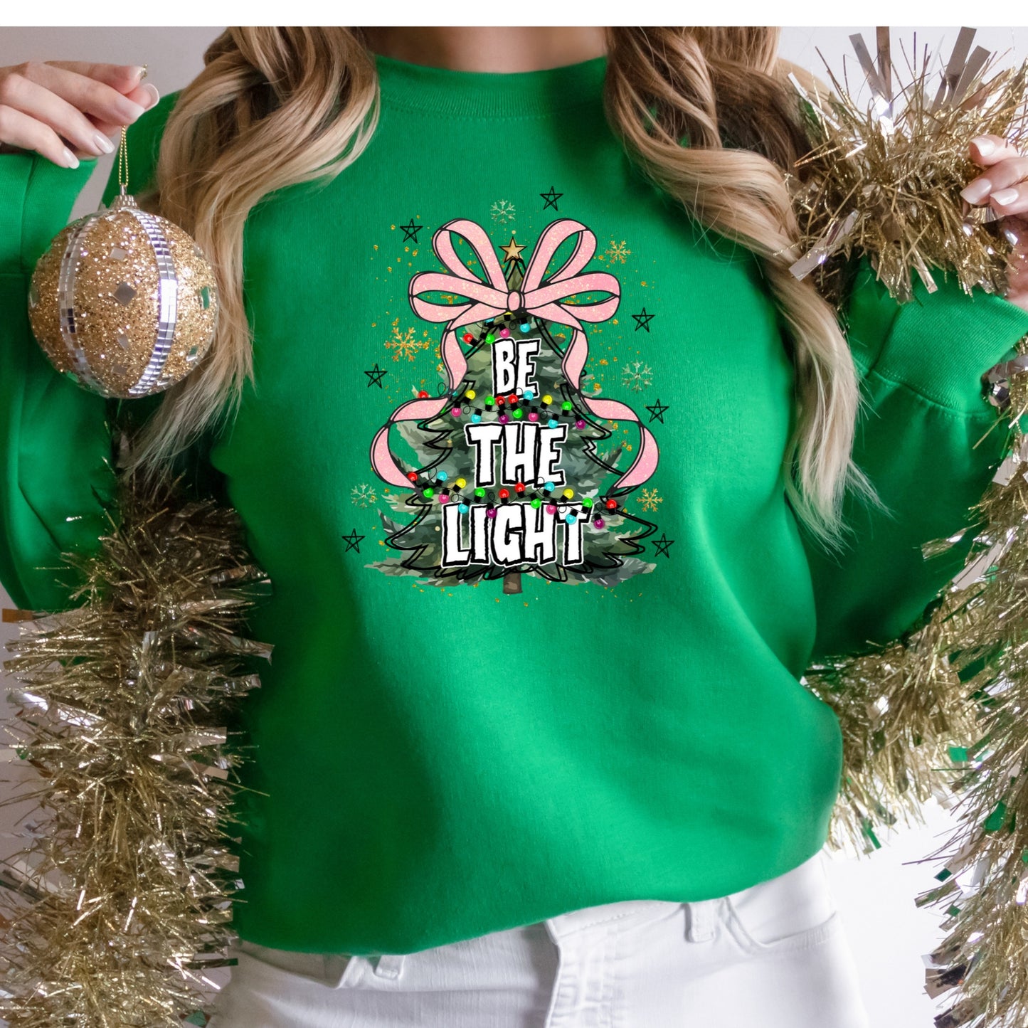 Christmas Shirt: Be the Light – Inspirational Holiday Tee or Sweatshirt