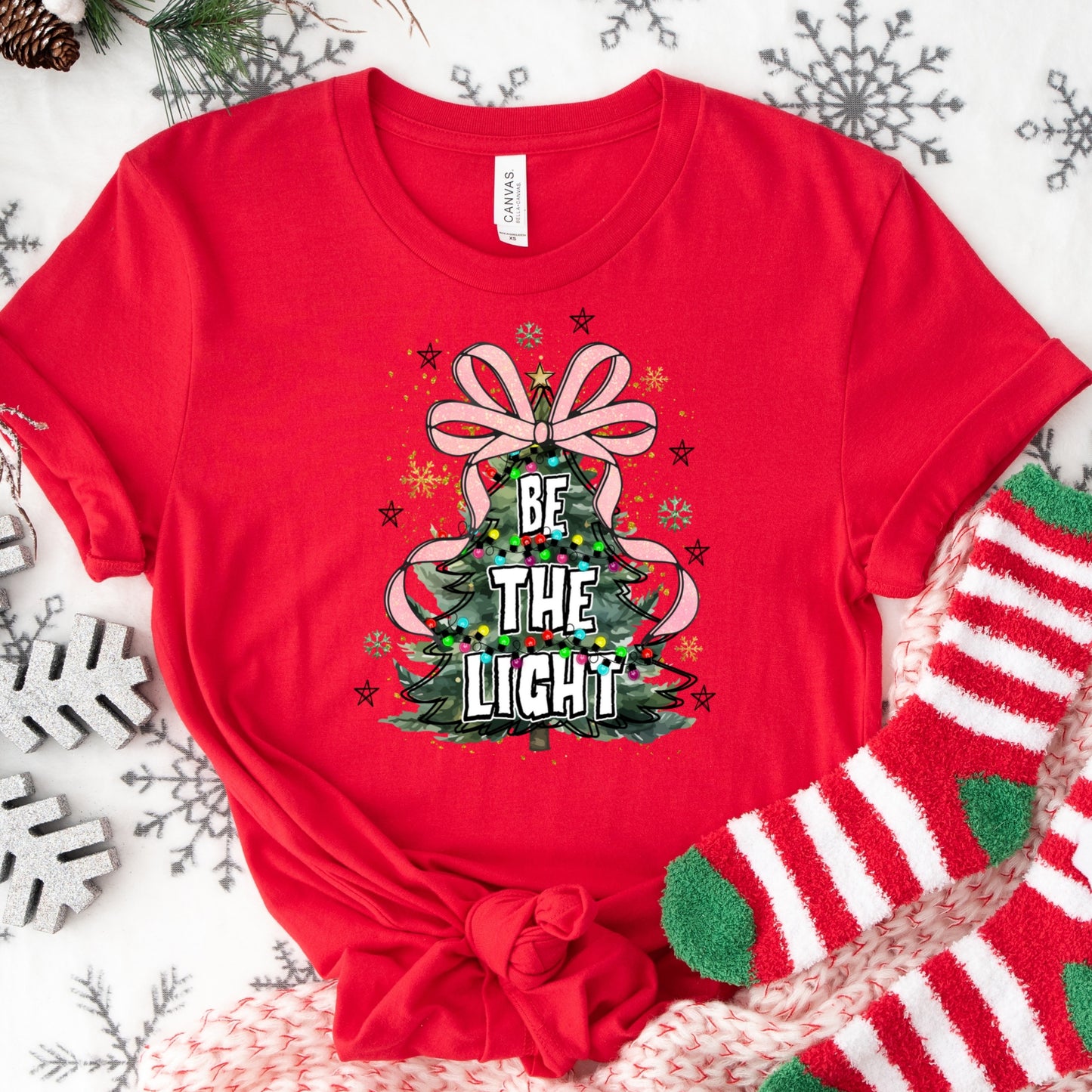 Christmas Shirt: Be the Light – Inspirational Holiday Tee or Sweatshirt
