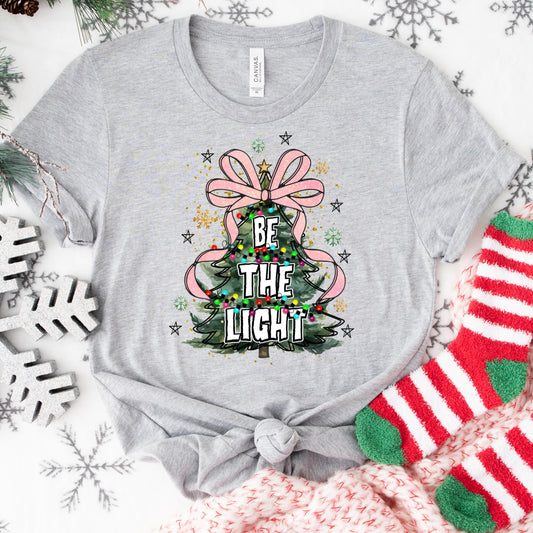Christmas Shirt: Be the Light – Inspirational Holiday Tee or Sweatshirt