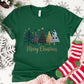 Christmas Shirt: Merry Christmas – Modern Blue and Gold Holiday Tee or Sweatshirt