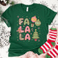 Fa La La La Shirt or Sweatshirt: Cute Pastel Christmas Top, Multiple Colors, S-4XL