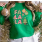 Fa La La La Shirt or Sweatshirt: Cute Pastel Christmas Top, Multiple Colors, S-4XL
