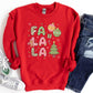 Fa La La La Shirt or Sweatshirt: Cute Pastel Christmas Top, Multiple Colors, S-4XL