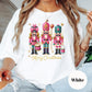 Nutcracker Christmas Shirt or Sweatshirt – Pink Glitter Holiday Top – S-4XL Plus Size – Multiple Colors