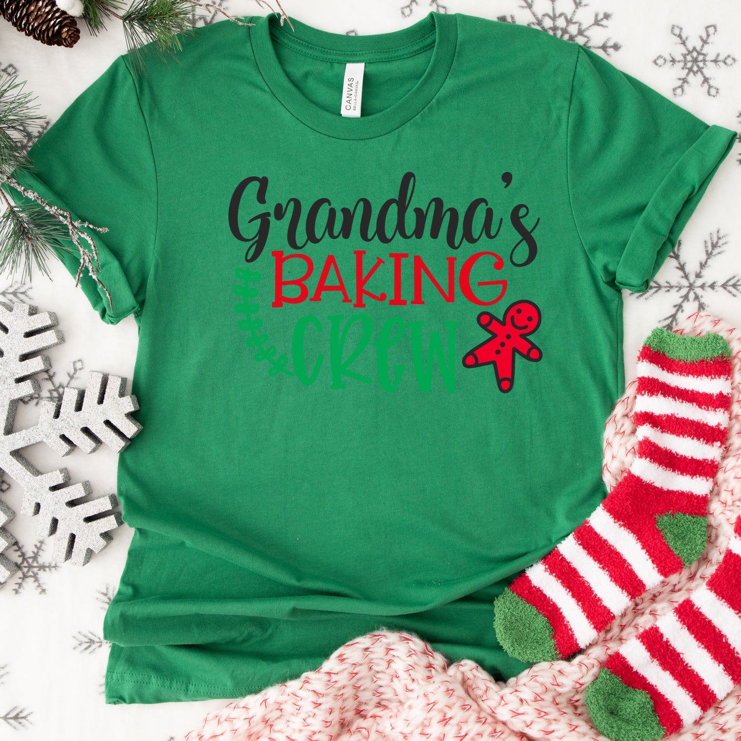 Grandma’s Baking Crew Shirt or Sweatshirt – Family Christmas Baking Top – S-4XL Plus Size – Multiple Colors