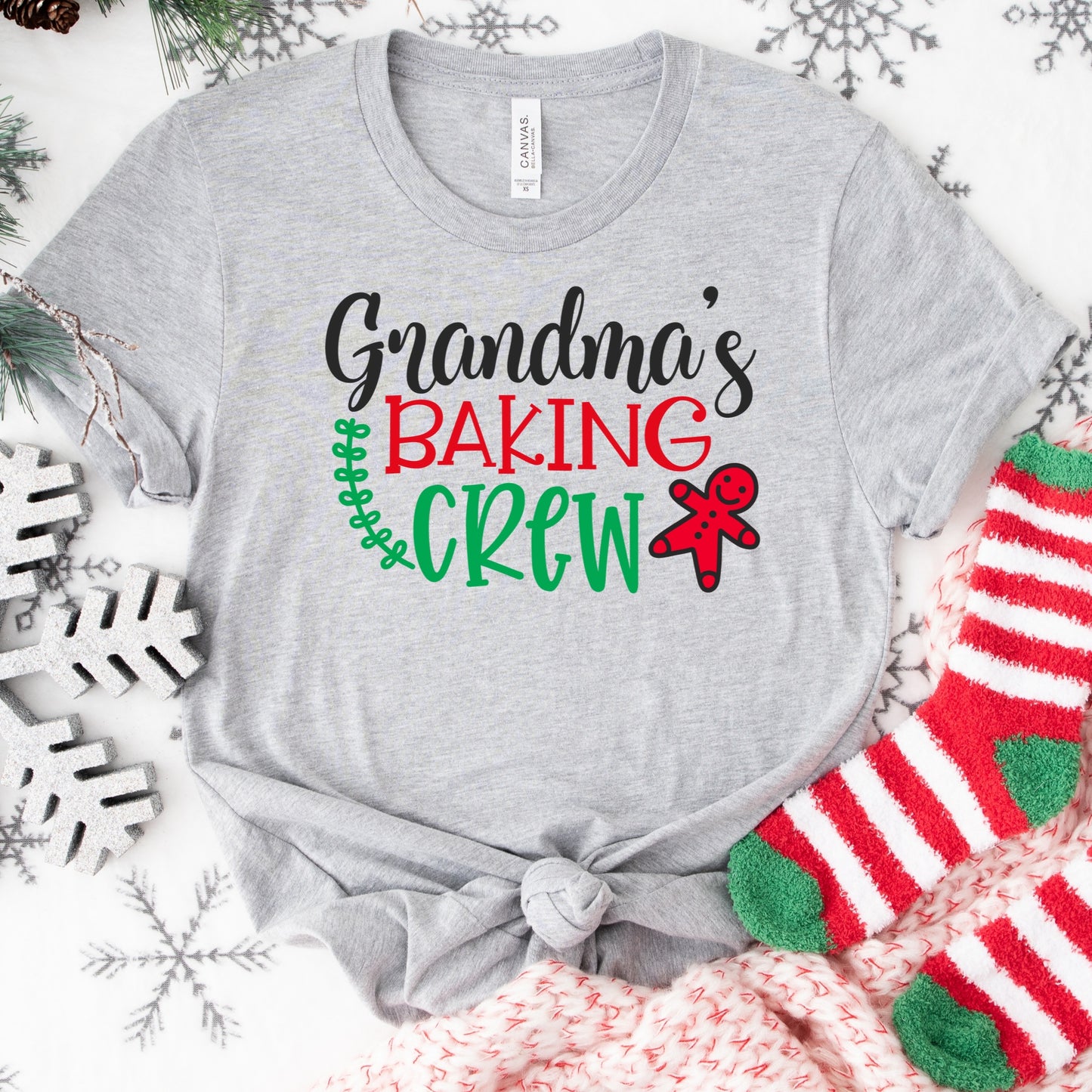 Grandma’s Baking Crew Shirt or Sweatshirt – Family Christmas Baking Top – S-4XL Plus Size – Multiple Colors