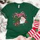 Ho Ho Ho Santa Shirt or Sweatshirt – Coquette Bow Retro Christmas Top – S-4XL Plus Size – Multiple Colors
