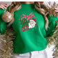 Ho Ho Ho Santa Shirt or Sweatshirt – Coquette Bow Retro Christmas Top – S-4XL Plus Size – Multiple Colors
