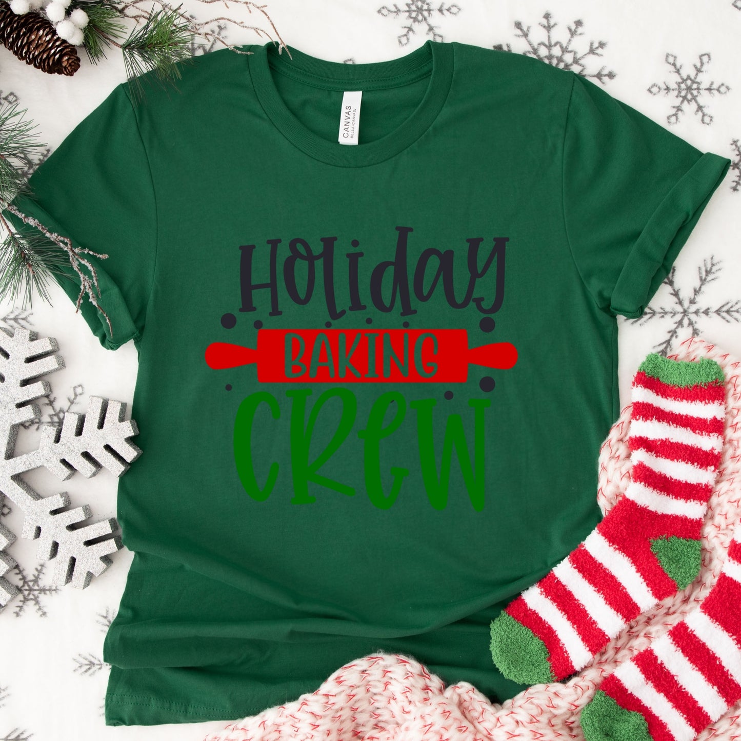 Holiday Baking Crew Shirt or Sweatshirt – Christmas Family Baking Top – S-4XL Plus Size – Multiple Colors