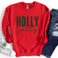 Holly Jolly Shirt or Sweatshirt – Christmas Holiday Top – S-4XL Plus Size – Multiple Colors