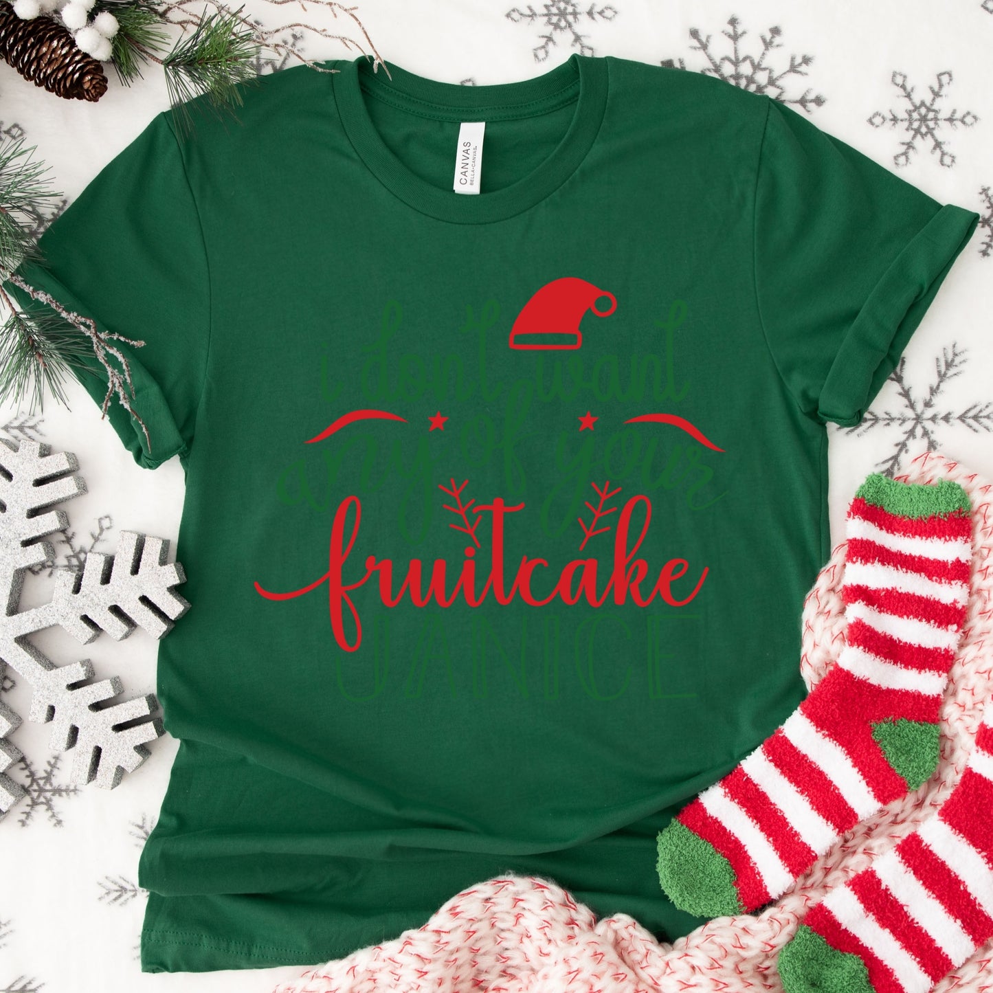 Fruitcake Janice Shirt or Sweatshirt – Funny Christmas Top – S-4XL Plus Size – Multiple Colors