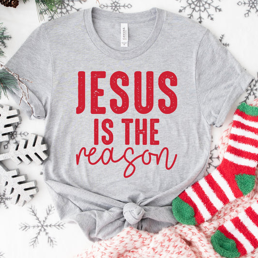 Jesus Is the Reason Shirt or Sweatshirt – Christian Christmas Top – S-4XL Plus Size – Multiple Colors