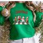 Merry Christmas Shirt or Sweatshirt – Santa Reindeer Snowman Gingerbread – S-4XL Plus Size – Multiple Colors