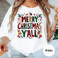 Merry Christmas Y’all Shirt or Sweatshirt – Plaid Holiday Top S-4XL Plus Size – Multiple Colors