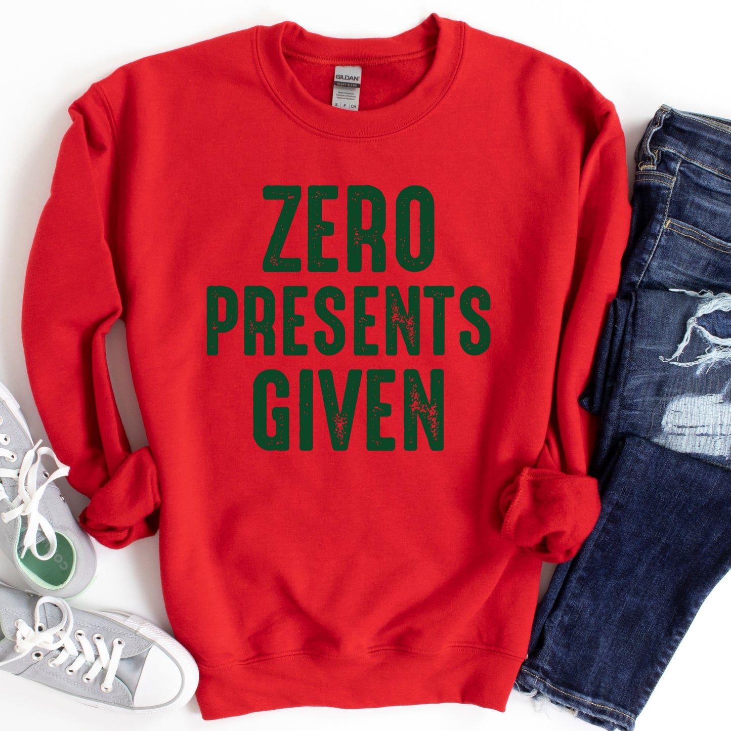 Zero Presents Given Christmas Shirt – Funny Holiday Tee S-4XL – Sarcastic Xmas Top – Grinchy Gift Shirt – Multiple Colors