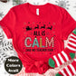 All is Calm Said No Teacher Ever - Christmas Teacher T-Shirt in Sizes Small-4XL Multiple Colors