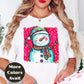 Whimsical Snowman Christmas Shirt – Cute Holiday Tee S-4XL – Colorful Winter Snowman Top – Cheerful Christmas Shirt – More Colors Available