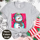 Whimsical Snowman Christmas Shirt – Cute Holiday Tee S-4XL – Colorful Winter Snowman Top – Cheerful Christmas Shirt – More Colors Available