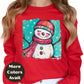 Colorful Smiling Snowman Shirt – Cute Christmas Tee S-4XL – Hand Drawn Winter Snowman Top – Festive Holiday Shirt – More Colors Available