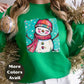 Colorful Smiling Snowman Shirt – Cute Christmas Tee S-4XL – Hand Drawn Winter Snowman Top – Festive Holiday Shirt – More Colors Available